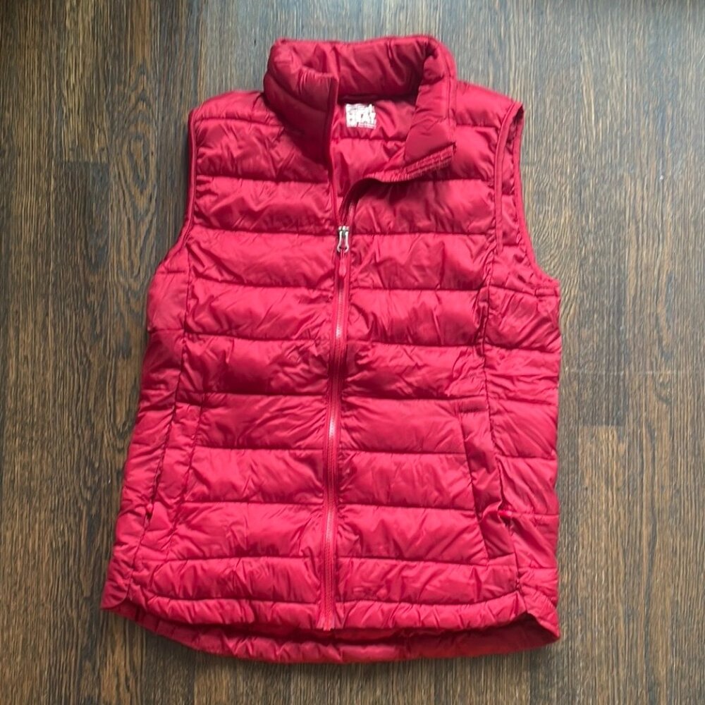 32 Degrees Heat Red Packable Down Puffer Vest Size Small Lightweight